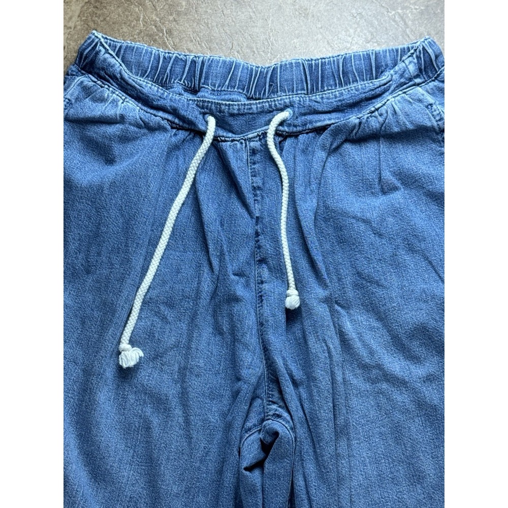 Pilcro Anthropologie Ultra Wide Leg Flare The Coastal Jeans Blue Cotton XS - Picture 6 of 9